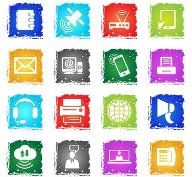 Communication icon set Stock Illustration