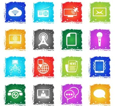 Communication icon set Stock Illustration