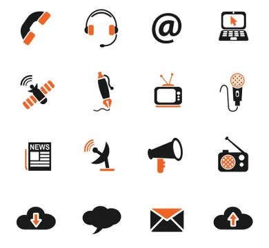 Communication icon set Stock Illustration