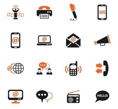 Communication icon set Stock Illustration