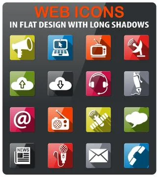 Communication icon set 스톡 일러스트