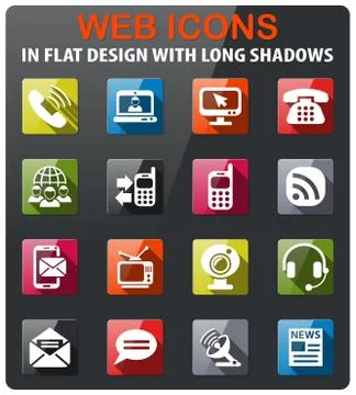 Communication icon set Stock Illustration