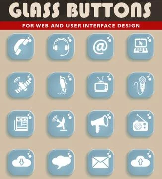 Communication icon set Stock Illustration