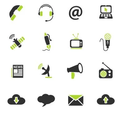 Communication icon set Stock Illustration
