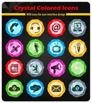 Communication icon set 스톡 일러스트