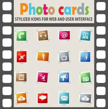 Communication icon set 스톡 일러스트