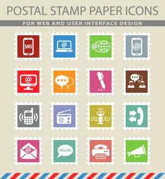 Communication icon set Stock Illustration