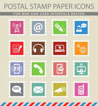 Communication icon set Illustration