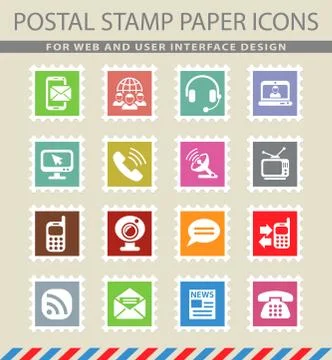 Communication icon set Illustration