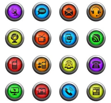 Communication icon set Stock Illustration
