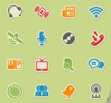 Communication icon set Stock Illustration