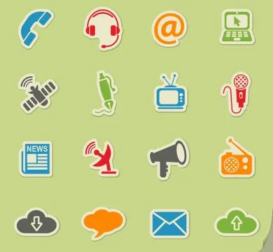 Communication icon set 스톡 일러스트