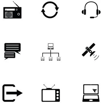 Communication icon set Stock Illustration