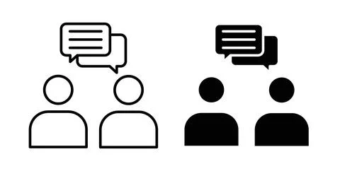 Communication icon. Style is flat and line symbol 库存插图