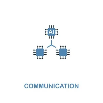 Communication icon in two colors design. Premium style from artificial Stock Illustration
