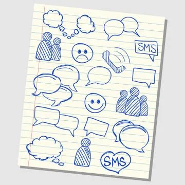 Communication icons Stock-Illustration