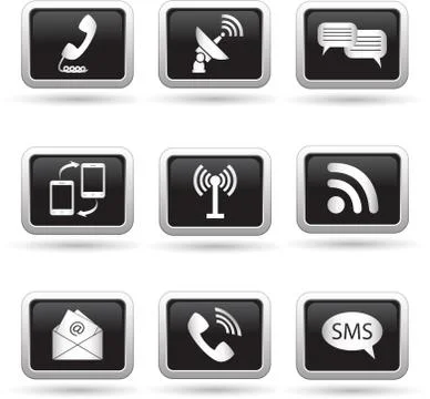 Communication icons Stock Illustration