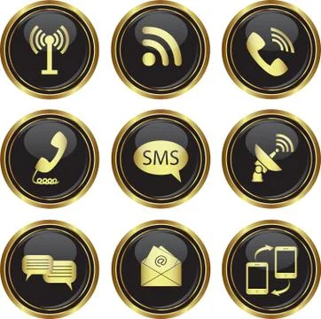 Communication icons Stock Illustration