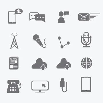 Communication icons Stock-Illustration