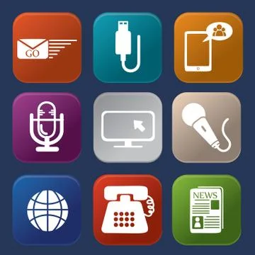 Communication icons Stock-Illustration