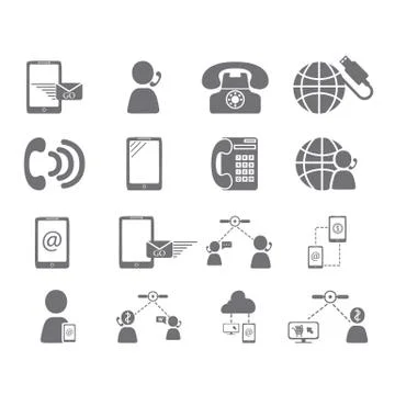 Communication icons Stock Illustration