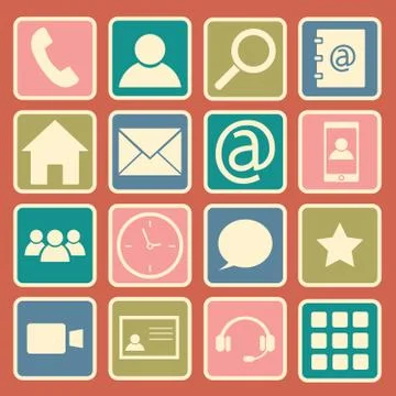 Communication icons Stock Illustration