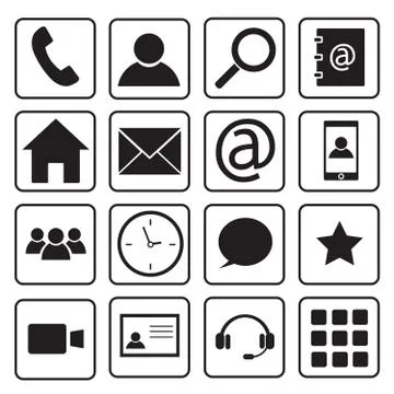 Communication icons Stock Illustration