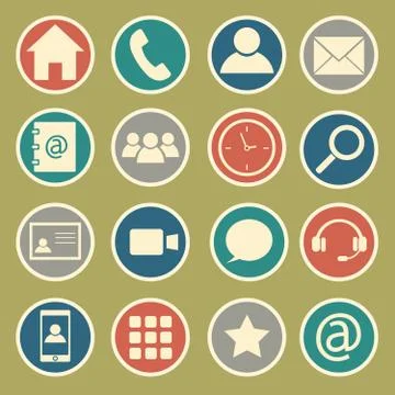 Communication icons Stock Illustration