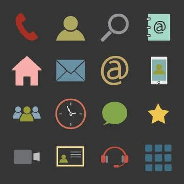 Communication icons Stock Illustration