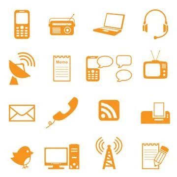 Communication icons Stock Illustration