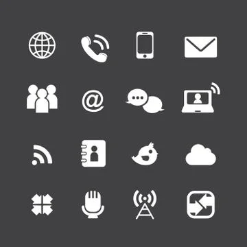 Communication icons Stock Illustration
