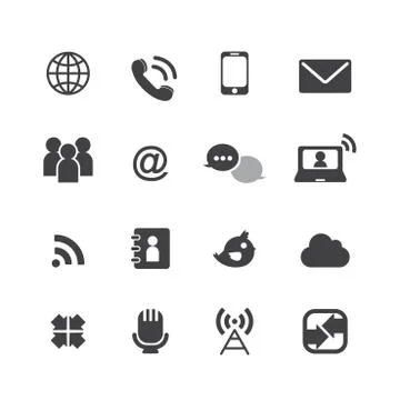 Communication icons Stock Illustration