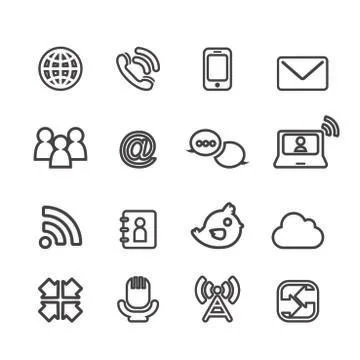 Communication icons Illustrazione stock