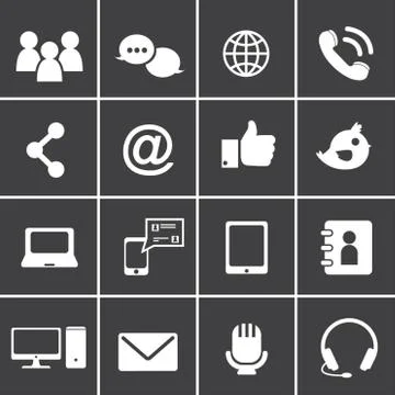 Communication icons Stock Illustration