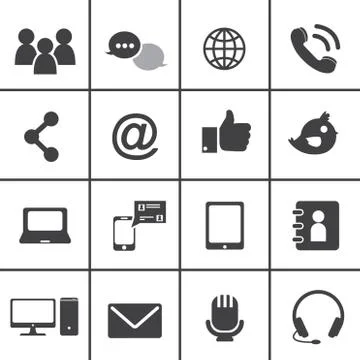 Communication icons Stock Illustration