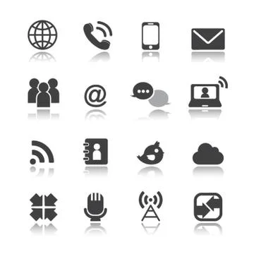 Communication icons Illustrazione stock
