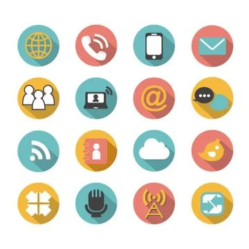 Communication icons Stock Illustration