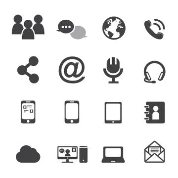 Communication icons Stock Illustration