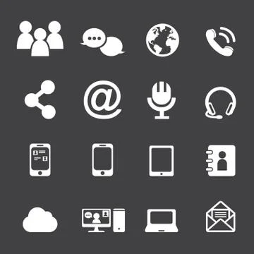 Communication icons Stock Illustration