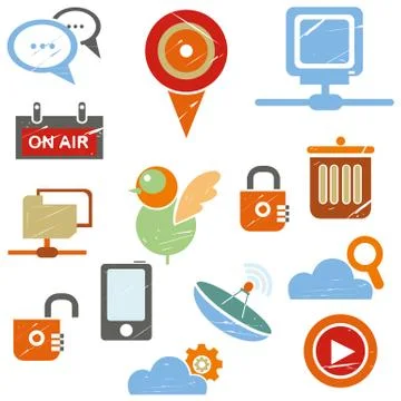 Communication icons Stock Illustration