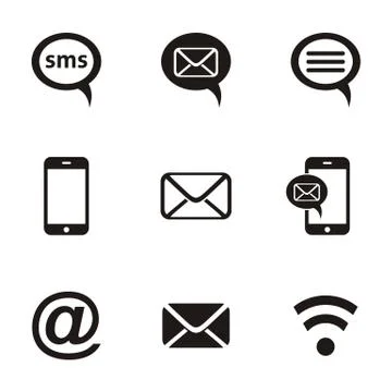 Communication icons Illustrazione stock