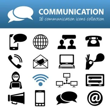 Communication icons Stock Illustration