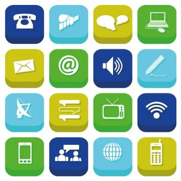 Communication icons Stock Illustration
