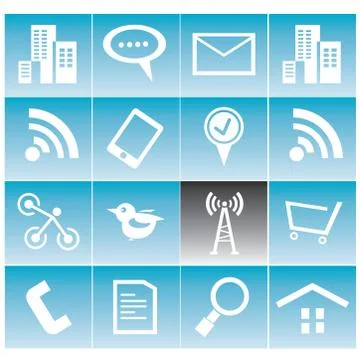 Communication icons Stock Illustration