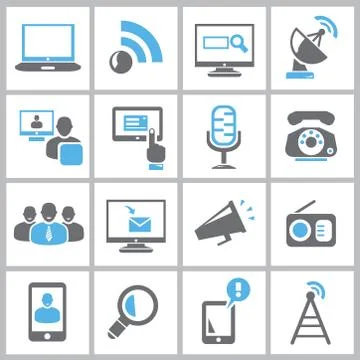 Communication icons Stock Illustration
