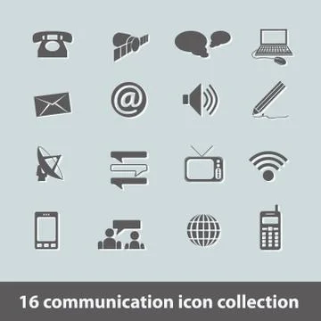Communication icons Stock Illustration