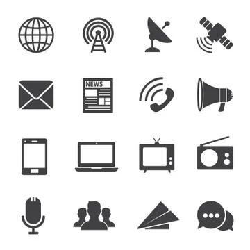 Communication icons Illustrazione stock