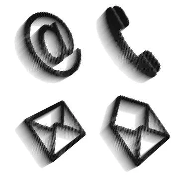 Communication icons image set Stock Illustration