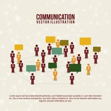 Communication icons over circuit pattern  background vector illustration Stockillustratie
