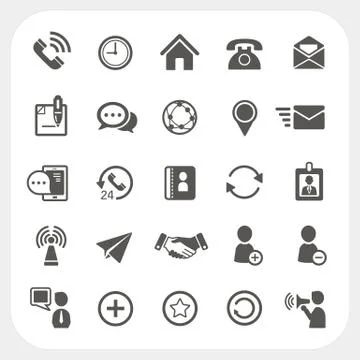 Communication icons set Stock Illustration